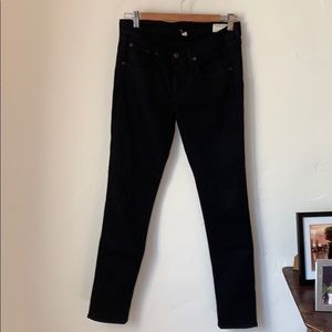 Rag and Bone skinny true black jeans with stretch